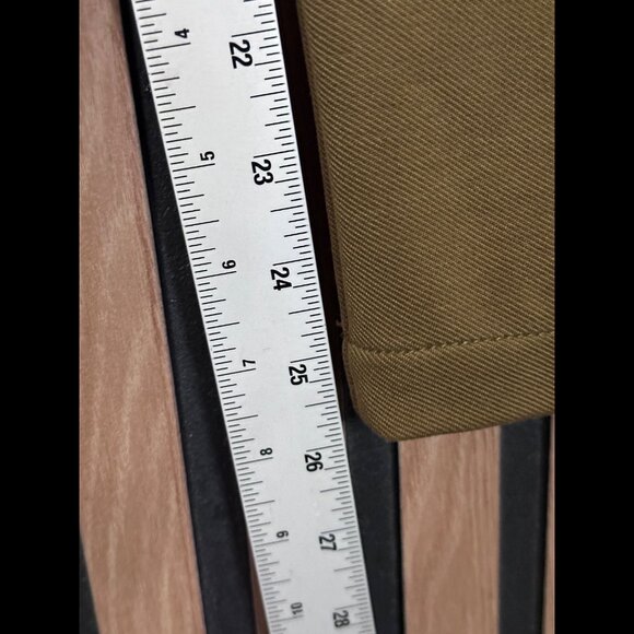 Anthropologie Cargo Pants 0 Beige Green Essential Knit Twill Stretch Pleated - Picture 5 of 9